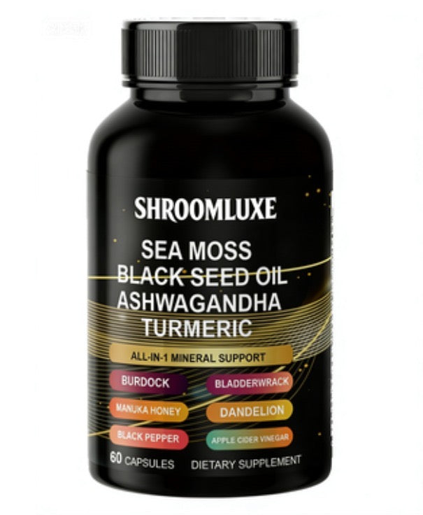 ShroomLuxe Sea Moss Black Seed Oil